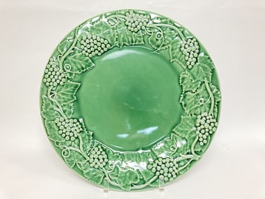 Bordallo Pinheiro Porcelain Grape Green Chop Plate
