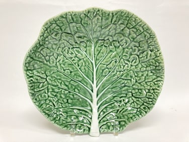 Large Bordallo Pinheiro Porcelain Green Cabbage Bo
