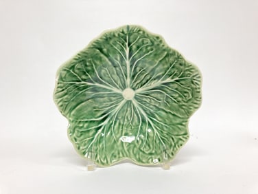 Bordallo Pinheiro Porcelain Green Cabbage Bowl