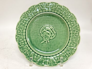 Bordallo Pinheiro Porcelain Turkey Plate