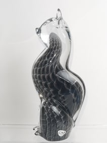 Vintage FM Konstglas Sweden Crystal Cat