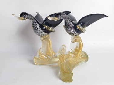 Large Vintage Murano Italy Art Glass Wild Goose