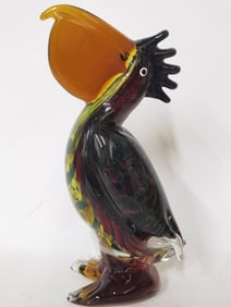 Large Vintage Murano Italy Art Glass Pelican