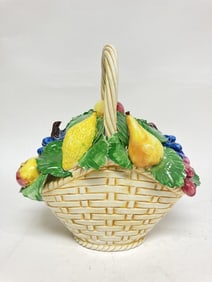 Vietri Italy Porcelain Fruit Basket