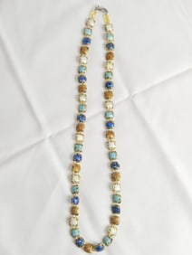 Vintage Chinese Enamel over Metal Bead Necklace