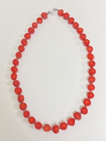 Natural Coral Bead Necklace