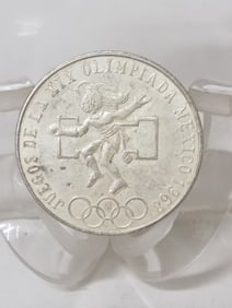 1968 Mexico XIX Olympic Games 25 Pesos Silver Coin