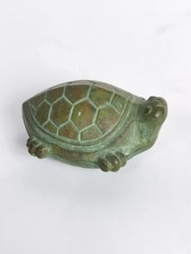 Bronze Turtle Shaped Seal Ink Box