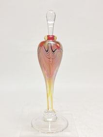 1997 Marc S. Boutte Iridescent Pulled Feather Glas