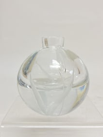 Mikasa Crystal Round Clear Satin Cut Perfume Bottl