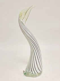 Vintage Murano Italy Striped Glass Toucan