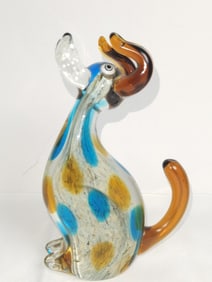 Vintage Murano Italy Art Glass Dog