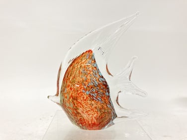 Vintage Murano Italy Splatter Art Glass Fish