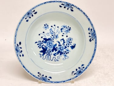 18-19th C. Chinese Export Porcelain B&W Plate