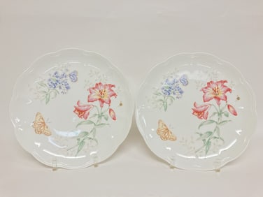 Pr. of Lenox Porcelain Butterfly Meadow Fritillary