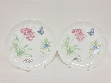 Pr. of Lenox Porcelain Butterfly Meadow Eastern Ta