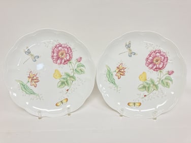 Pr. of Lenox Porcelain Butterfly Meadow Dragonfly