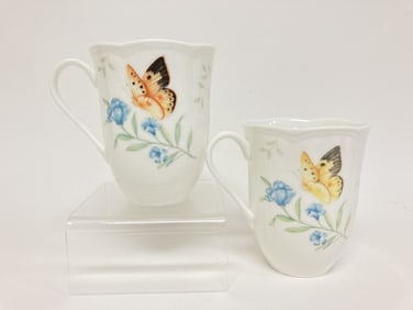 Pr. of Lenox Porcelain Butterfly Meadow Monarch Mu
