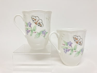 Pr. of Lenox Porcelain Butterfly Meadow Eastern Ta