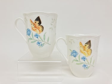 Pr. of Lenox Porcelain Butterfly Meadow Monarch Mu