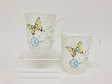 Pr. of Lenox Porcelain Butterfly Meadow Swallowtai