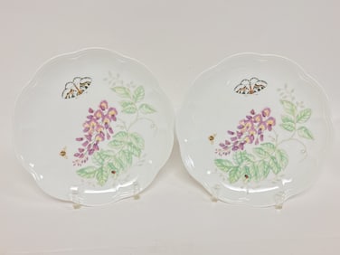 Pr. of Lenox Porcelain Butterfly Meadow Eastern Ta