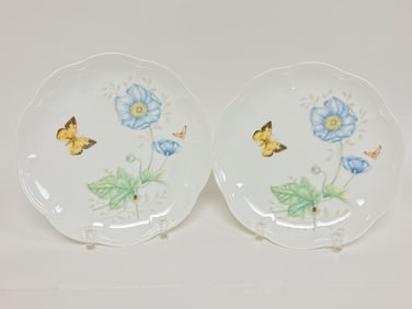 Pr. of Lenox Porcelain Butterfly Meadow Monarch Ac