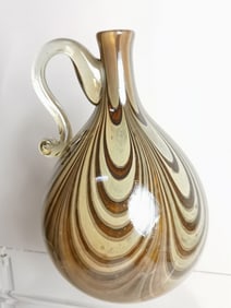 Vintage Signed Slater Art Glass Water Urn