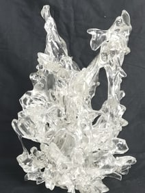 Large Exbor Czech Freeform Glass Sculpture