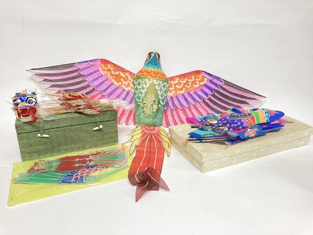 Group of Chinese Hand Made Kites: Group of Chinese Hand Made Kites