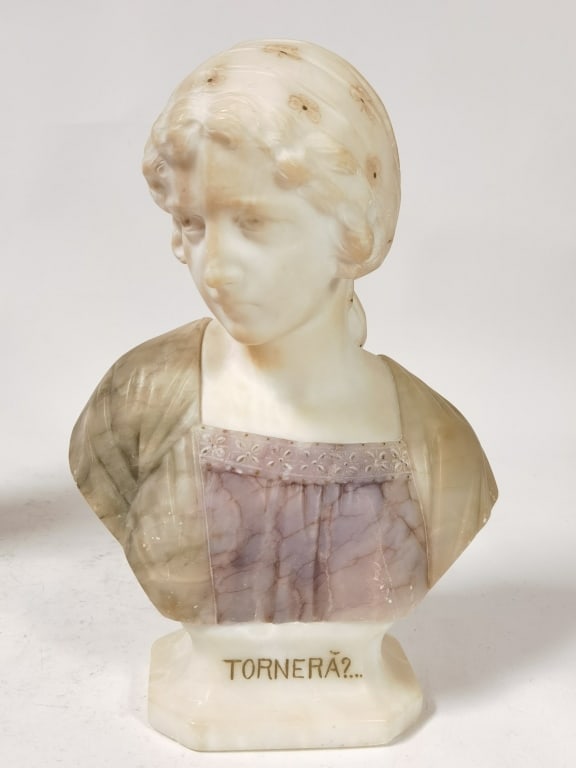 Giuseppe Bessi (1857-1922) Italian Marble Maide Ha