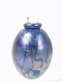 1994 Eickholt Iridescent Art Glass Perfume Bottle