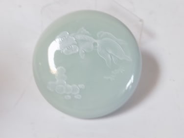 19-20th C. Chinese Porcelain Pea Glaze Pate-sur-Pa
