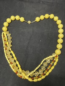 Chinese Butterscotch Egg Yolk Amber Necklace