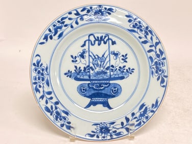 18th C. Chinese Export Porcelain B&W Plate