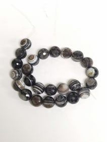 Tianzhu Agate Carved Faceted Beads