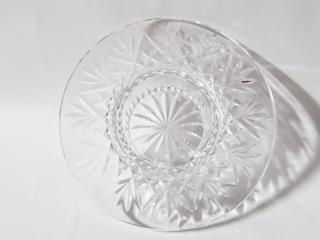 Vintage Waterford Crystal Bethany Pillar Candle Holder: Vintage Waterford Crystal Bethany Pillar Candle Holder, 8in by 2in