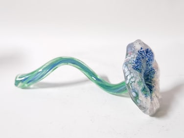 Vintage Murano Italy Swirl Art Glass Flower