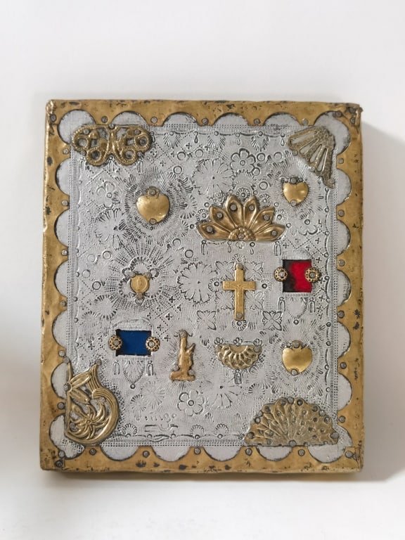 UCLA Fowler Museum Mexican Milagros Altar Art Replica: UCLA Fowler Museum Mexican Milagros Altar Art Replica, 7 1/8in by 6 1/8in by 0.75in