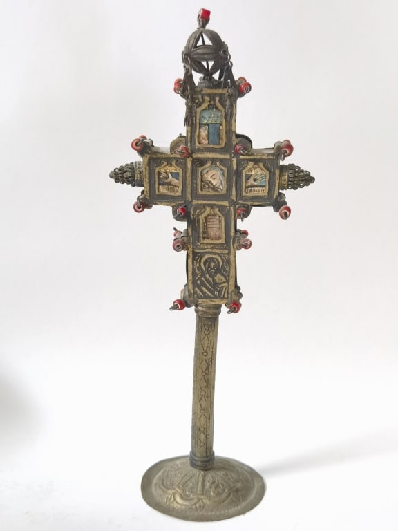 18th C. Greek Mount Athos Carved Wood Cross (1 of 7)