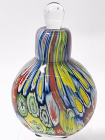 Vintage Murano Italy Millefiori Glass Perfume Bottle