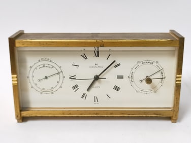 Vintage Hamilton Quartz Weathercaster Desk Clock
