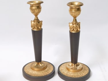 Pr. of Attributed Claude Galle French Empire Style Candlesticks
