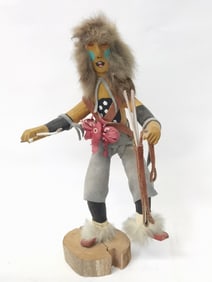 Vintage Signed Nelson Navajo Hopi Golf Man Kachina Doll