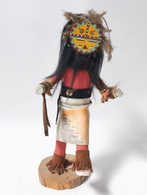 Vintage Signed Navajo Hopi Sun Face Kachina Doll