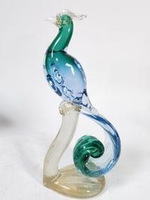 Vintage Murano Italy Glitter Sommerso Glass Bird