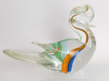 Vintage Murano Italy Art Glass Duck