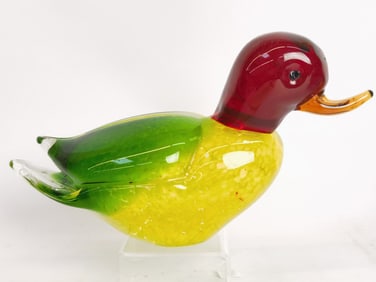 Vintage Murano Italy Art Glass Duck