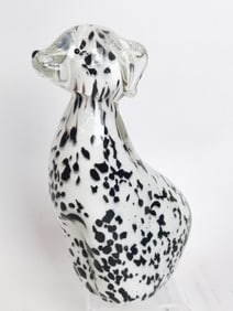 Vintage Murano Italy Art Glass Dalmatian Dog