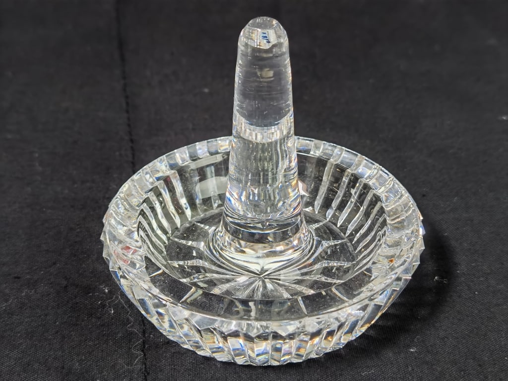Vintage Waterford Crystal Ring Dish: Vintage Waterford Crystal Ring Dish, 3.25in by 3in